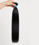 Brazilian Virgin Hair Straight Bundles - 10A Grade Natural Black 10-36 Inch Human Hair Weave