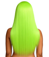 13x4 Transparent Lace Front Wig Green - 12-30 Inch Virgin Human Hair Colored Wig