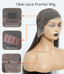 200% Density 13x4 Full Frontal Lace Wig Straight - Premium Human Hair