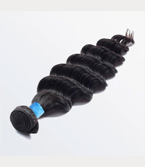 Brazilian Virgin Hair Loose Wave - 10A Grade Natural Black 10-30 Inch Human Hair Bundles