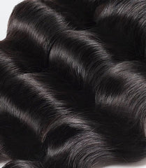 Brazilian Virgin Hair Loose Wave - 10A Grade Natural Black 10-30 Inch Human Hair Bundles