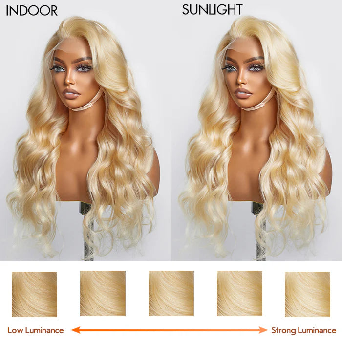 13x4 Lace Front Wig - Blonde Body Wave - 16-30 Inch Human Hair Wig 150% Density