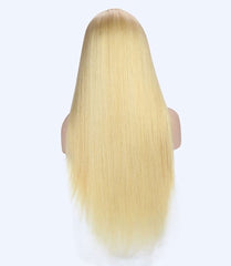 13x4 HD Lace Front Wig #613 Blonde - 200% Density Straight Human Hair Wig Pre-Plucked