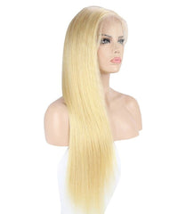 13x4 HD Lace Front Wig #613 Blonde - 200% Density Straight Human Hair Wig Pre-Plucked