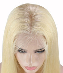 13x4 HD Lace Front Wig #613 Blonde - 200% Density Straight Human Hair Wig Pre-Plucked