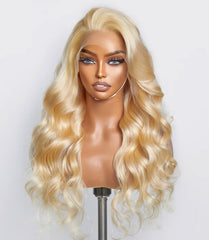 13x4 Lace Front Wig Blonde Body Wave - 16-30 Inch Human Hair Wig 150% Density