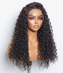 13x6 Glueless Lace Front Wig Water Wave - 3D Cap Transparent Lace Human Hair Wig 150% Density