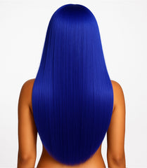 13x4 Transparent Lace Front Wig Blue - 12-30 Inch Virgin Human Hair Colored Wig