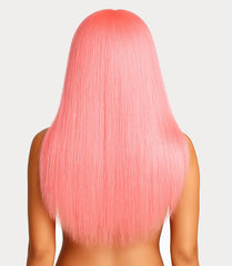 13x4 Transparent Lace Front Wig Pink - 12-30 Inch Virgin Human Hair Colored Wig
