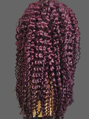 13*4 lace front  26 inch kc Burgundy  180%