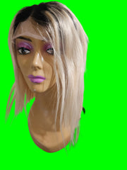 1B/613 Blonde Ombre Bob Wig - 13x4 Lace Front 12 inch